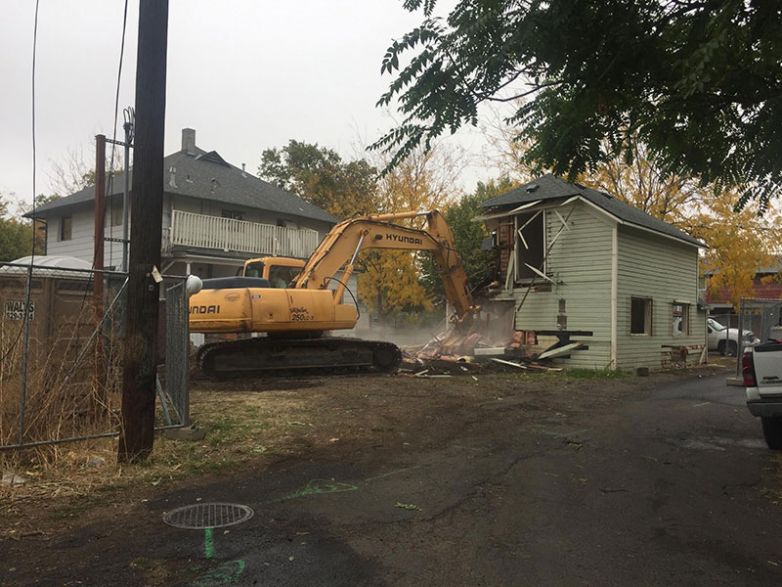 Grace House being demolished